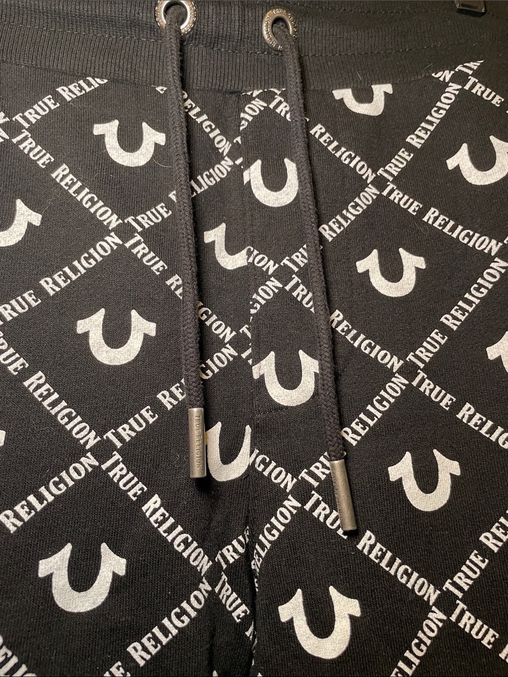 True Religion Black & White Logo Print Men’s Set - Picture 8 of 10
